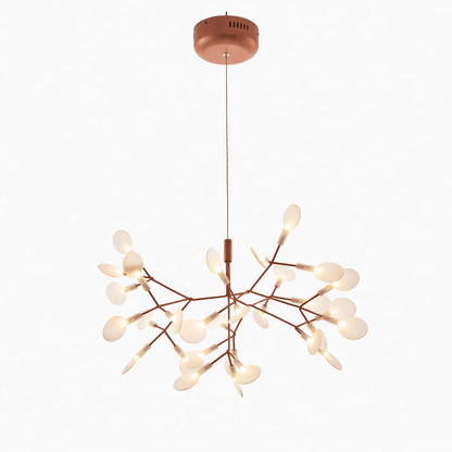 Rose Gold Firefly LED Chandelier - Dimmable, Energy-Efficient Lighting