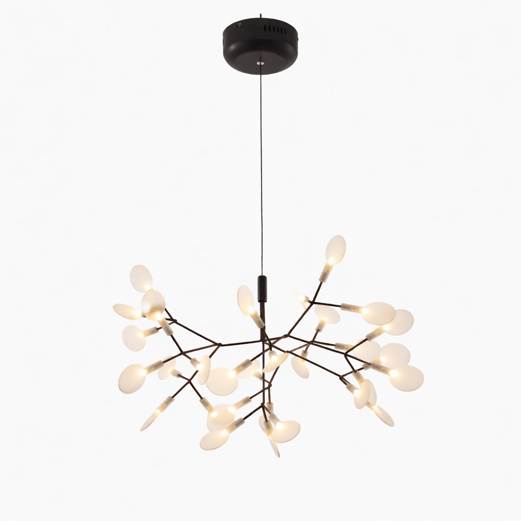 Black Firefly LED Chandelier - Modern Design, Adjustable Brightness
