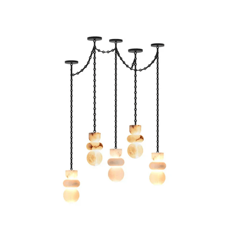 Orba Chain Chandelier - Elegant Design with Adjustable Height & Dimmab