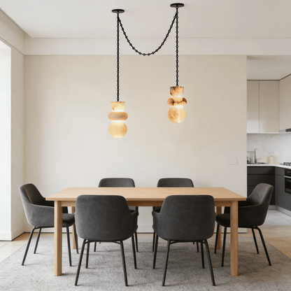 Orba Chain Chandelier - Elegant Design with Adjustable Height & Dimmab