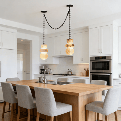 Orba Chain Chandelier - Elegant Design with Adjustable Height & Dimmab