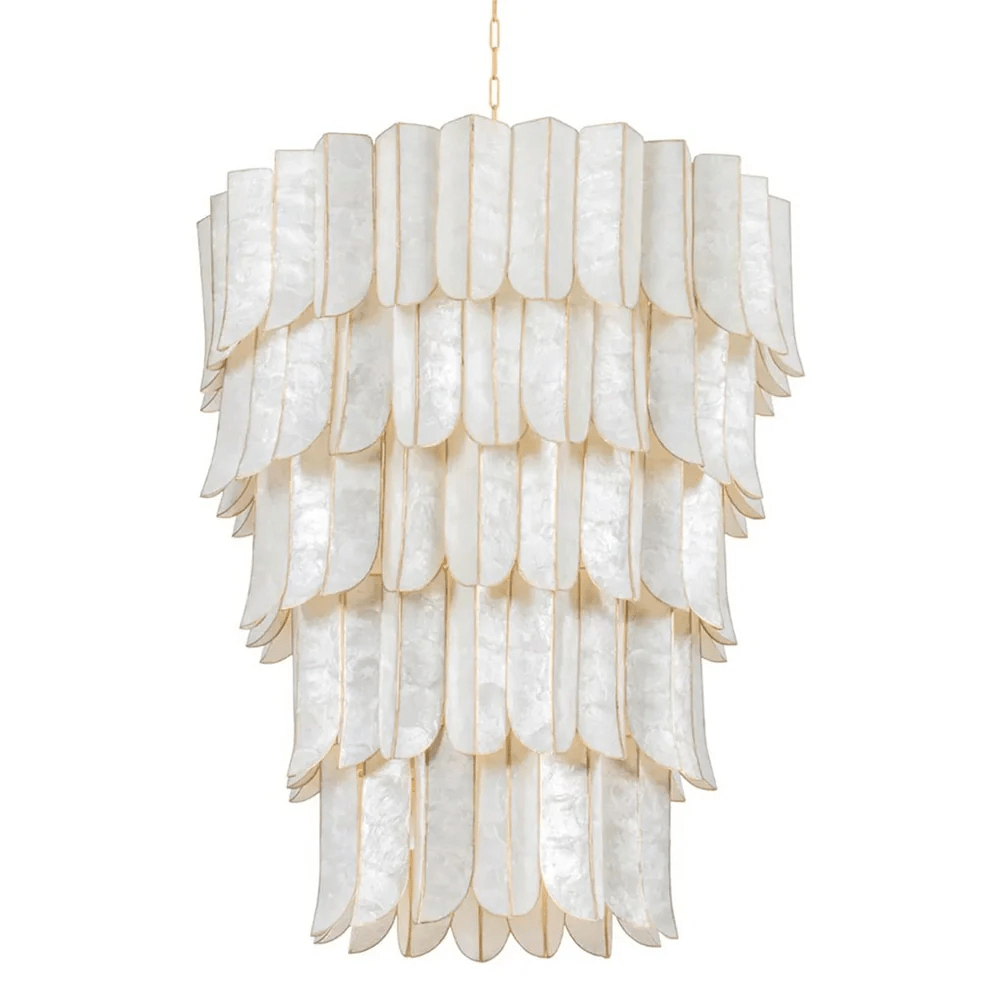 Cascara Shell Chandelier - Elegant Design with Adjustable Height & LED