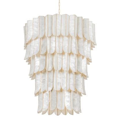 Cascara Shell Chandelier - Elegant Design with Adjustable Height & LED