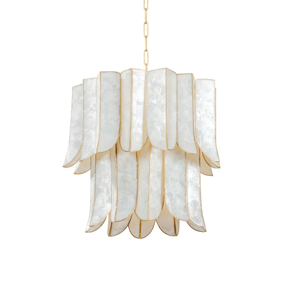 Cascara Shell Chandelier - Elegant Design with Adjustable Height & LED
