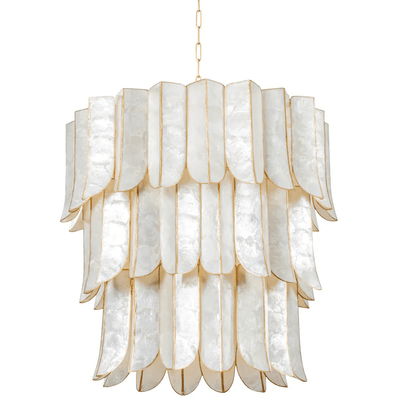 Cascara Shell Chandelier - Elegant Design with Adjustable Height & LED