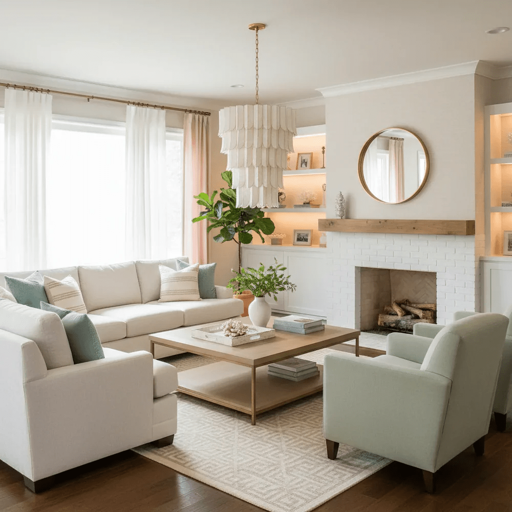 Cascara Shell Chandelier - Elegant Design with Adjustable Height & LED