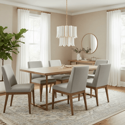 Cascara Shell Chandelier - Elegant Design with Adjustable Height & LED