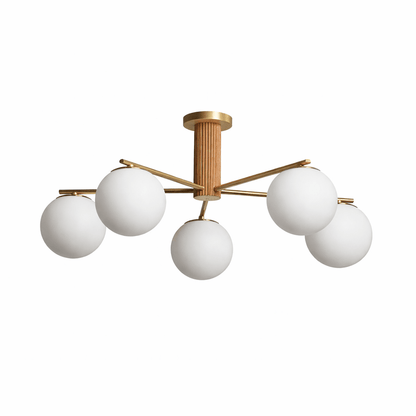 Solvyn Globe Chandelier - Modern Design with Adjustable Height & LED C