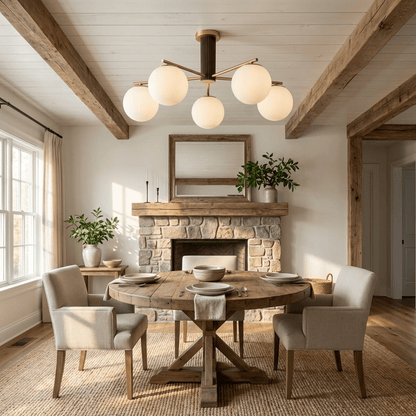 Solvyn Globe Chandelier - Modern Design with Adjustable Height & LED C