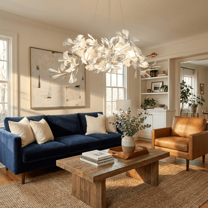 Gingko Bouquet Chandelier - Elegant Design with Adjustable Brightness