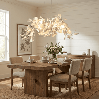 Gingko Bouquet Chandelier - Elegant Design with Adjustable Brightness