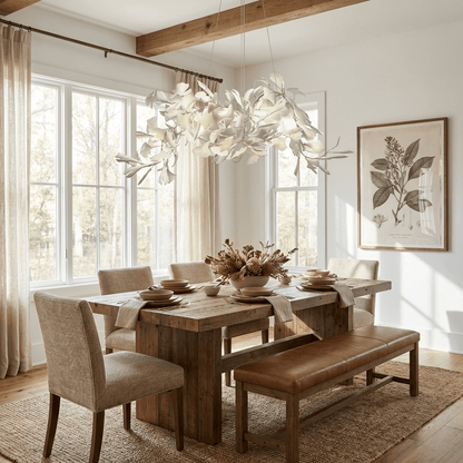 Gingko Bouquet Chandelier - Elegant Design with Adjustable Brightness