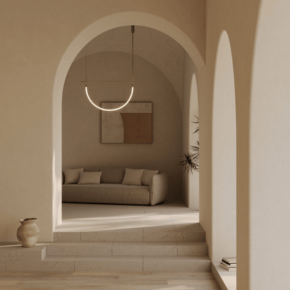 Serpentine Halo Chandelier - Modern Design, Adjustable LED Lighting