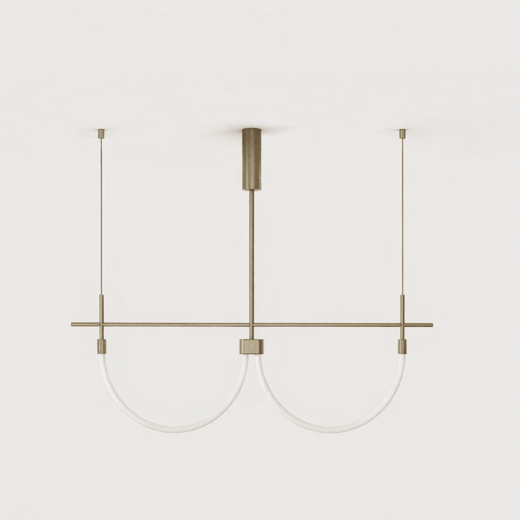 Serpentine Halo Chandelier - Modern Design, Adjustable LED Lighting