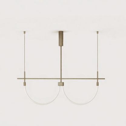Serpentine Halo Chandelier - Modern Design, Adjustable LED Lighting
