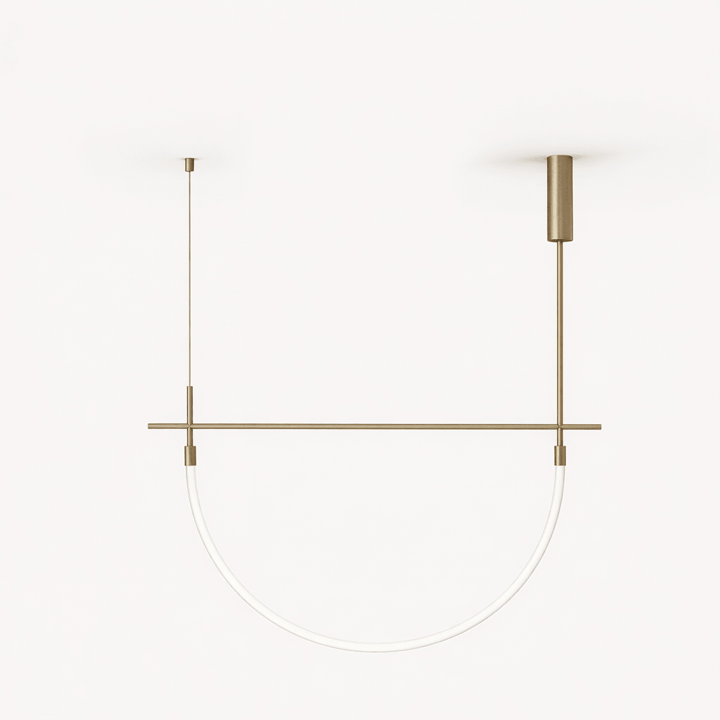 Serpentine Halo Chandelier - Modern Design, Adjustable LED Lighting