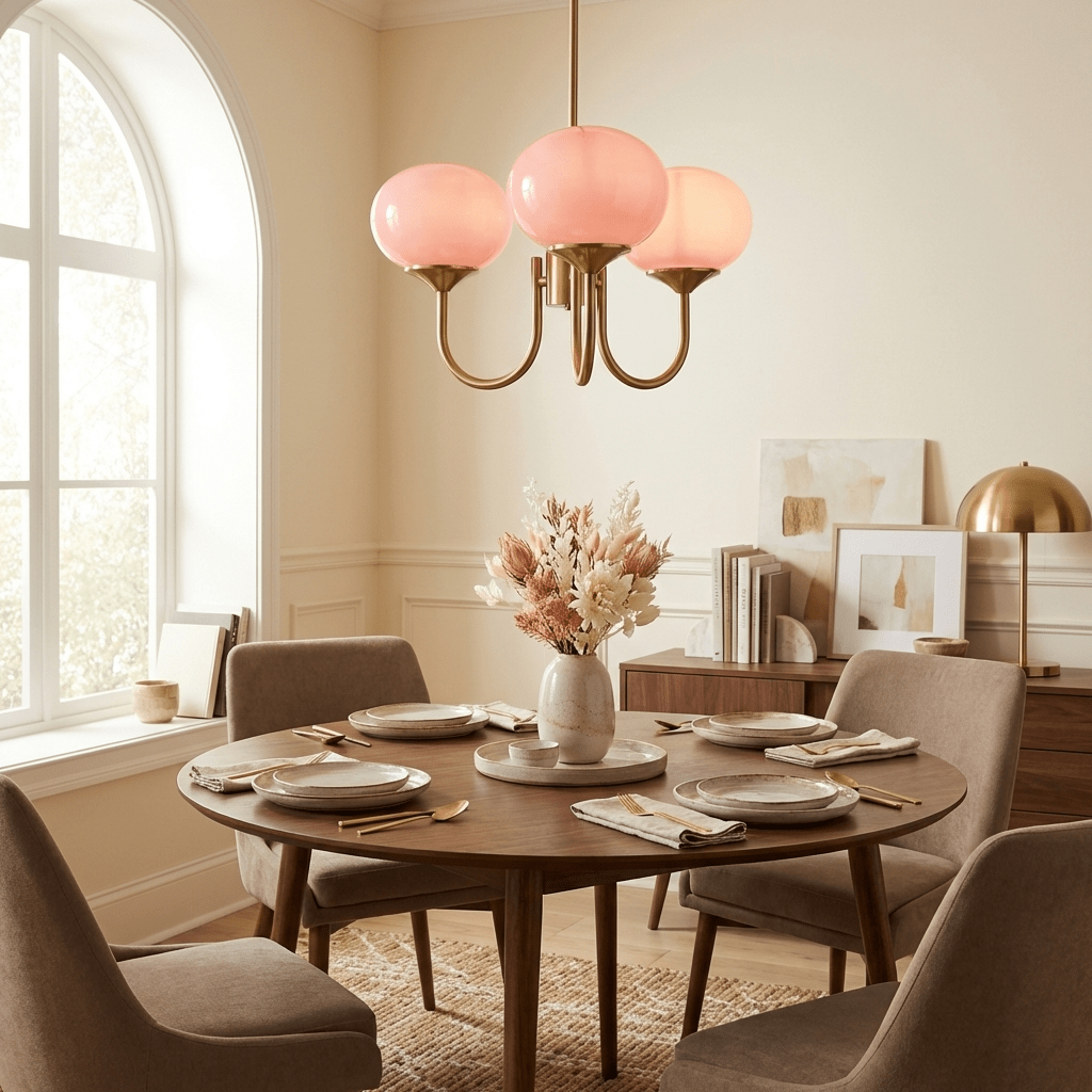 Elegant Marshmallow Chandelier - Adjustable Height, Soft Warm Light