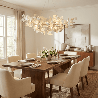 Horizon Bloom Ginkgo Chandelier - Elegant Design & Adjustable Height