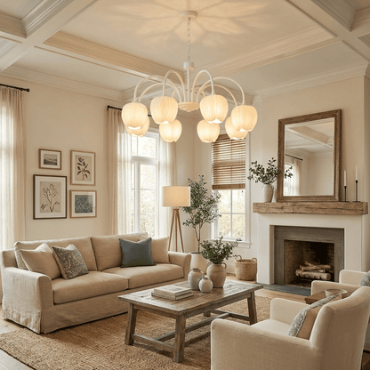 Tulip Matcha Chandelier - Elegant Design with Adjustable Brightness