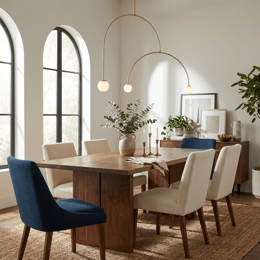 Mobile Chandelier with Adjustable Height and LED Lighting Features