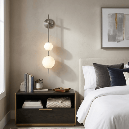 Modern Vertical Globe Wall Lamp with Adjustable Brightness & Energy Sa