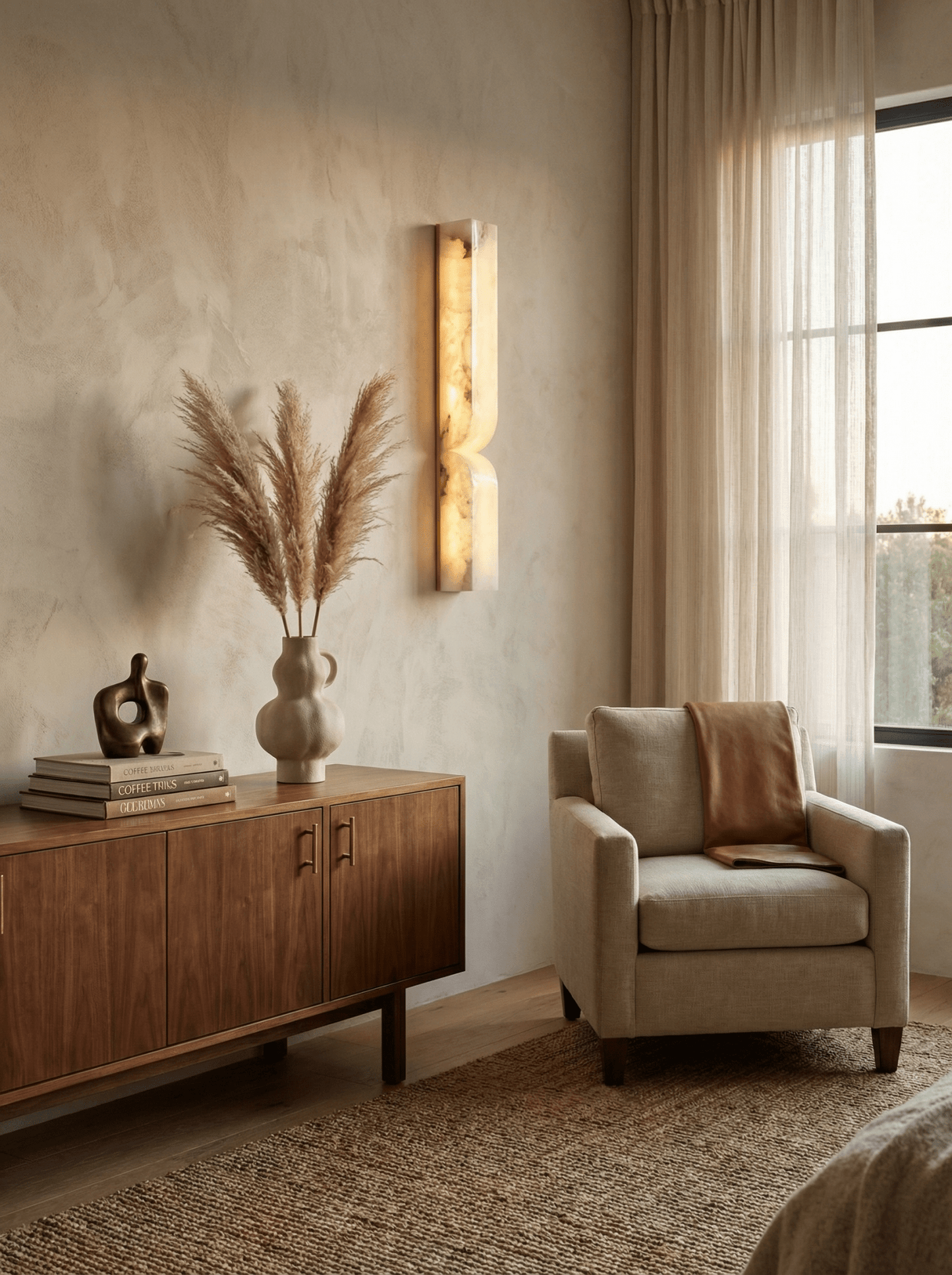 Alabaster Essence Wall Sconce - Elegant Design with Adjustable Light D