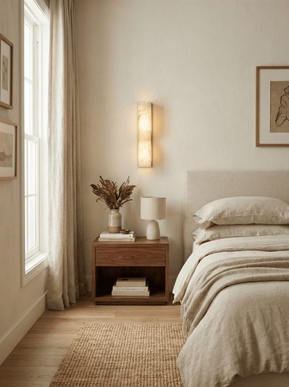 Alabaster Essence Wall Sconce - Elegant Design with Adjustable Light D