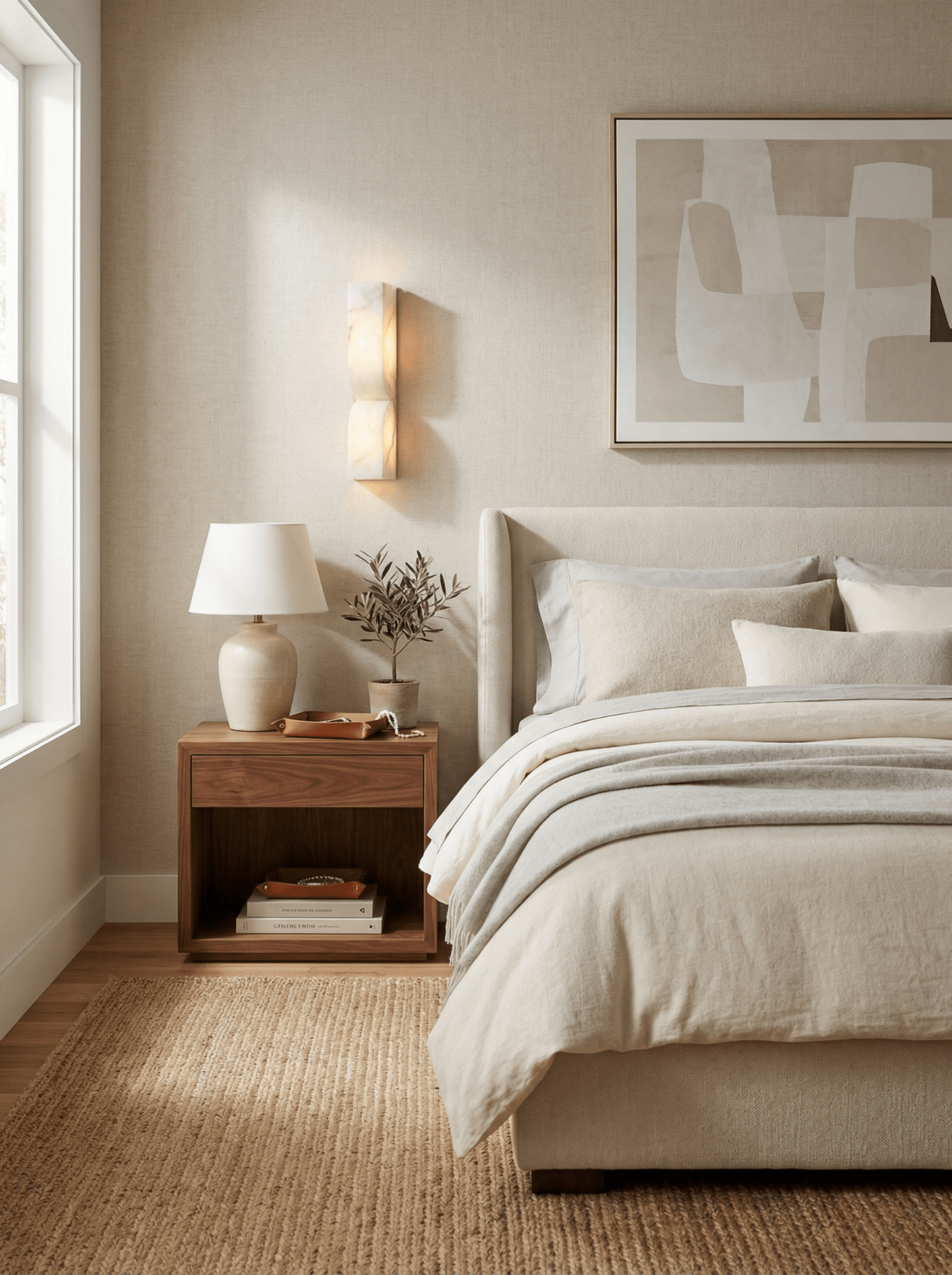Alabaster Essence Wall Sconce - Elegant Design with Adjustable Light D
