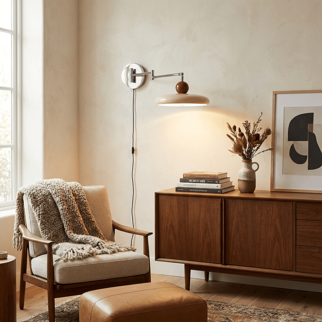 Lola Plug-in Wall Lamp - Adjustable Brightness & Elegant Design