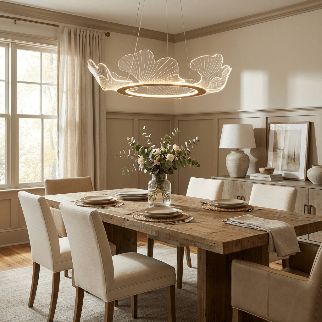 Elegant Sea Chandelier - Adjustable Brightness, Coastal Design