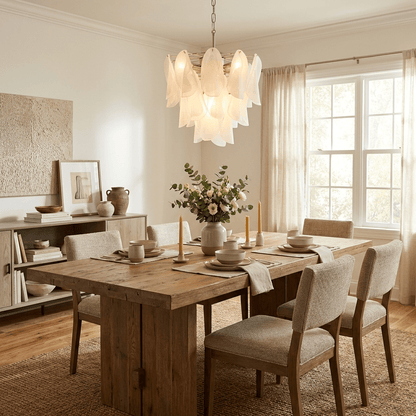 Elegant Fuchsia Chandelier - Adjustable Height, Energy-Efficient LED