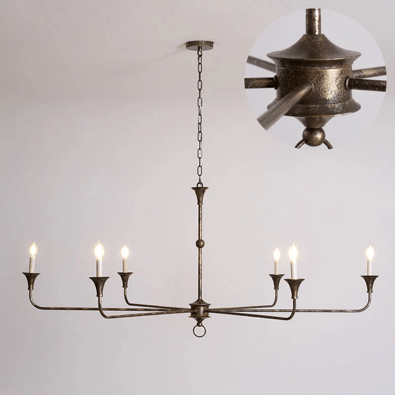 Elara Candle Chandelier - Elegant Design with Adjustable Height & LED