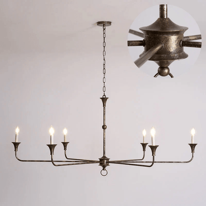 Elara Candle Chandelier - Elegant Design with Adjustable Height & LED