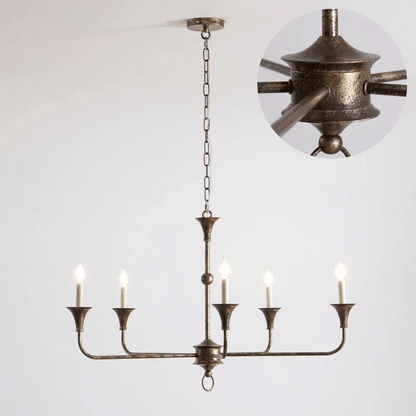 Elara Candle Chandelier - Elegant Design with Adjustable Height & LED