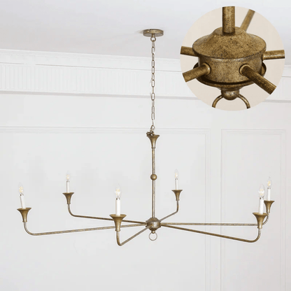 Elara Candle Chandelier - Elegant Design with Adjustable Height & LED