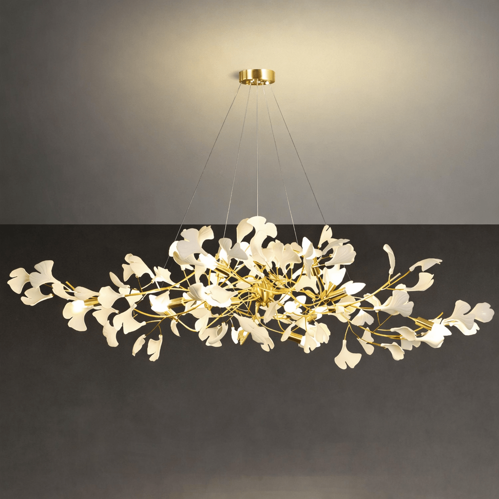 Gingko Bough Chandelier - Elegant Design with Adjustable Brightness