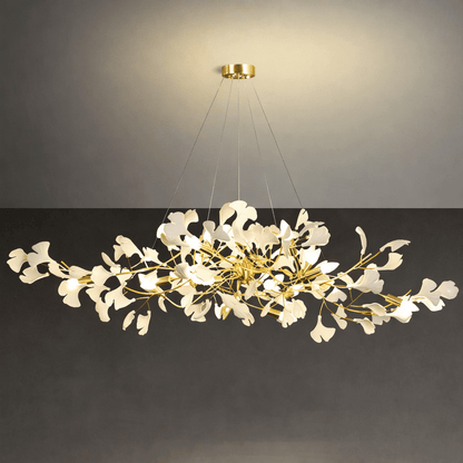 Gingko Bough Chandelier - Elegant Design with Adjustable Brightness