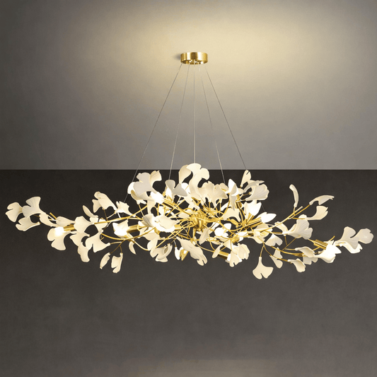 Gingko Bough Chandelier - Elegant Design with Adjustable Brightness