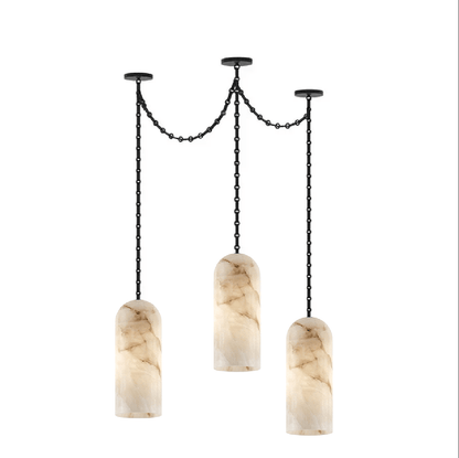 Cascading Chain Capsule Chandelier - Modern Design, Adjustable Height