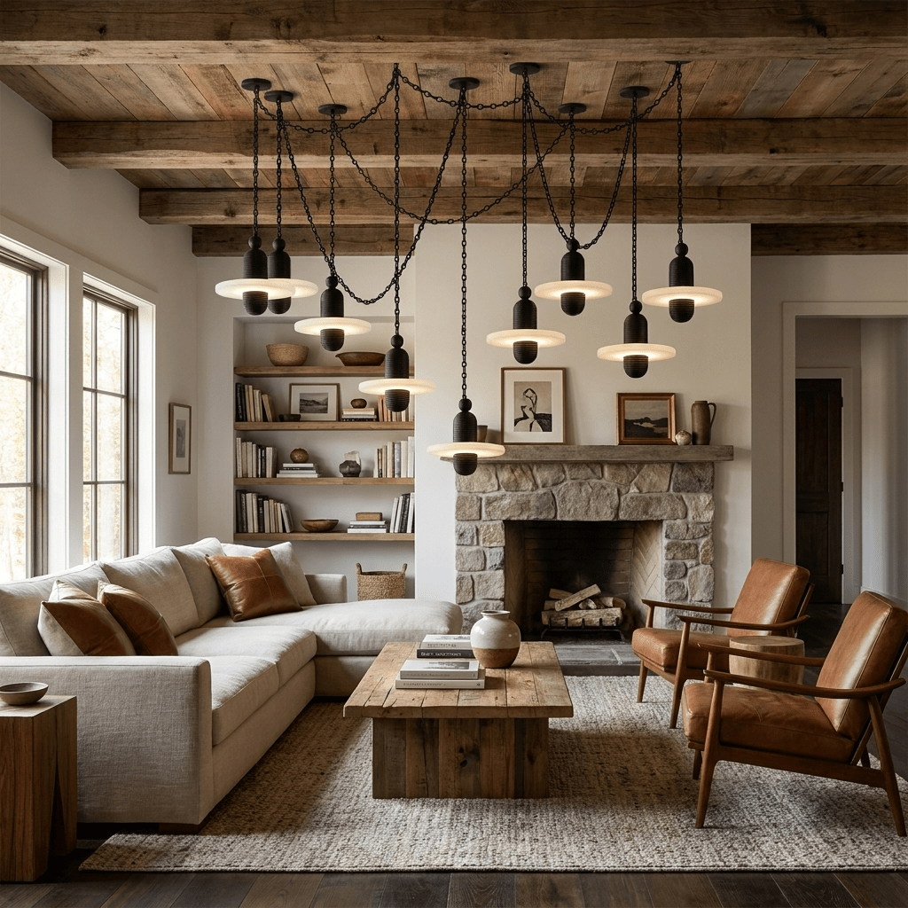 Orbital Drift Chain Chandelier - Modern Design with Adjustable Height
