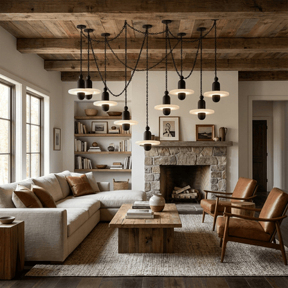 Orbital Drift Chain Chandelier - Modern Design with Adjustable Height