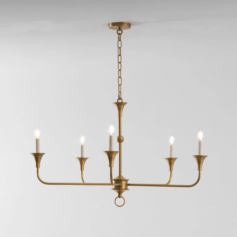 Elara Candle Chandelier - Elegant Design with Adjustable Height & LED