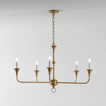 Elara Candle Chandelier - Elegant Design with Adjustable Height & LED