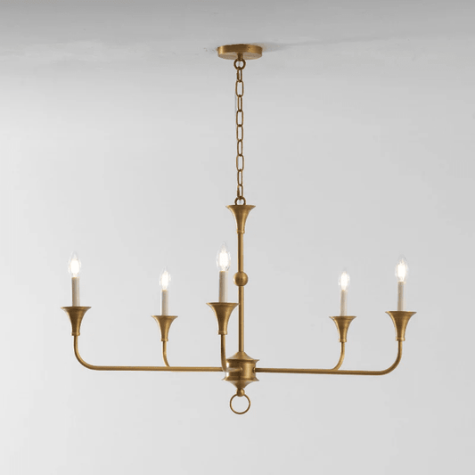 Elara Candle Chandelier - Elegant Design with Adjustable Height & LED