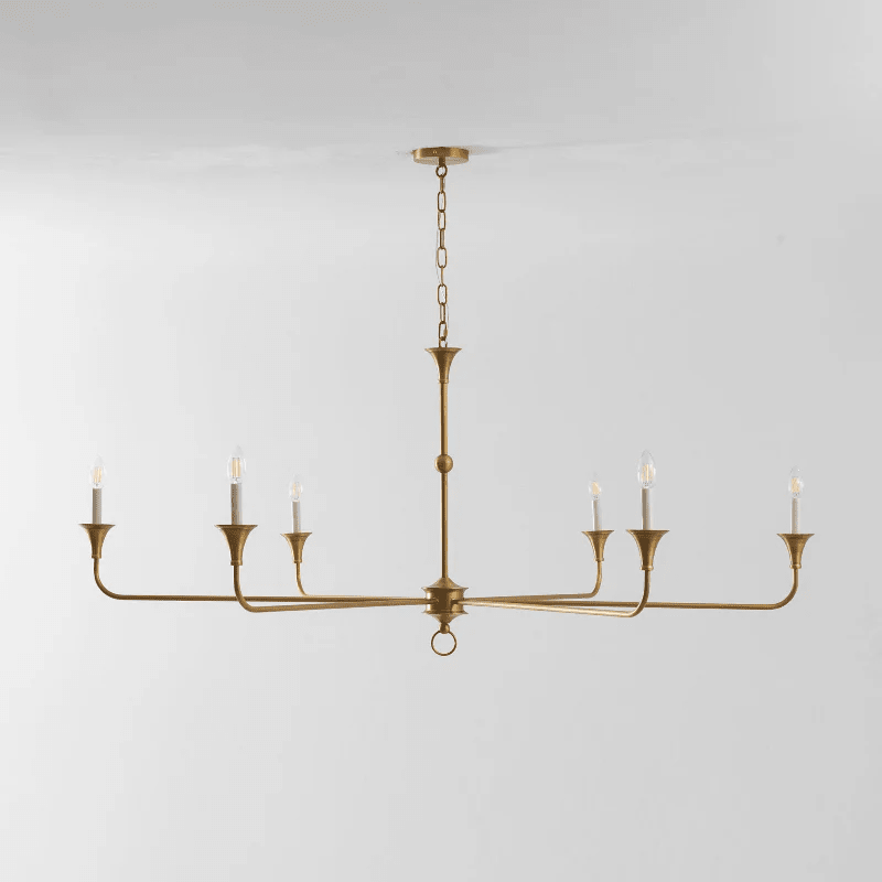 Elara Candle Chandelier - Elegant Design with Adjustable Height & LED