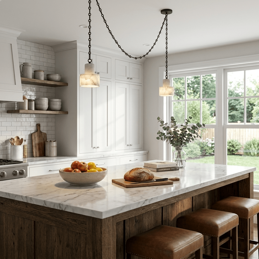 Multi-Tier Chain Drum Pendant Lamp - Adjustable Height, Modern Design