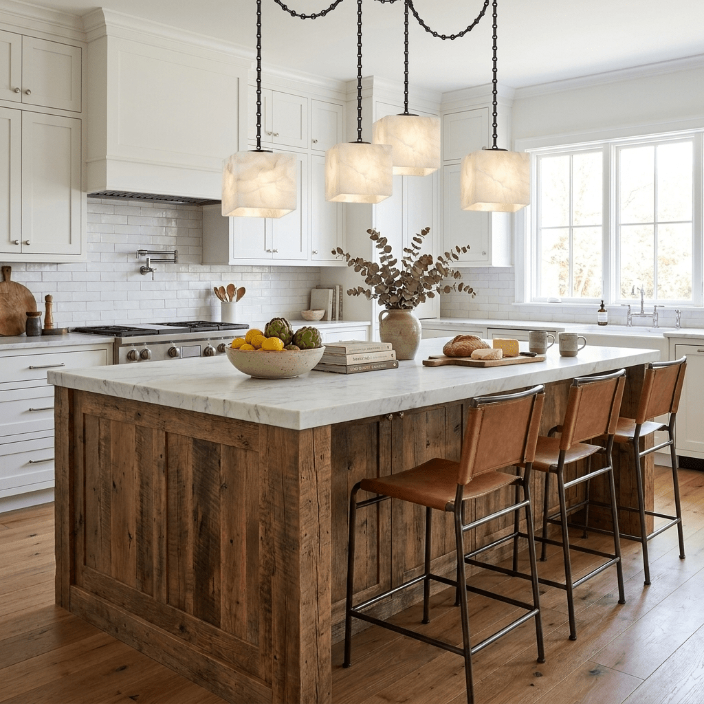 Cascade Chain Cube Chandelier - Modern Design, Adjustable Height, LED