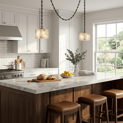 Cascade Chain Cube Chandelier - Modern Design, Adjustable Height, LED