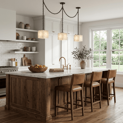 Cascade Chain Cube Chandelier - Modern Design, Adjustable Height, LED