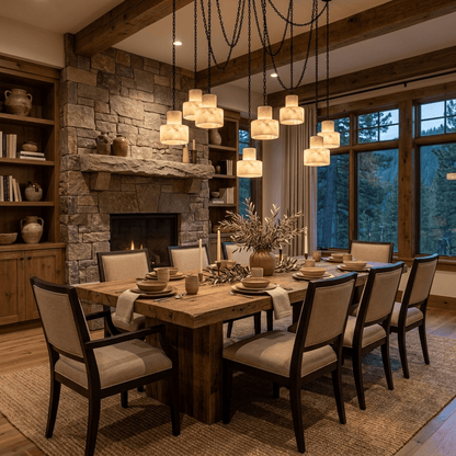 Multi-Tier Chain Drum Pendant Lamp - Adjustable Height, Modern Design